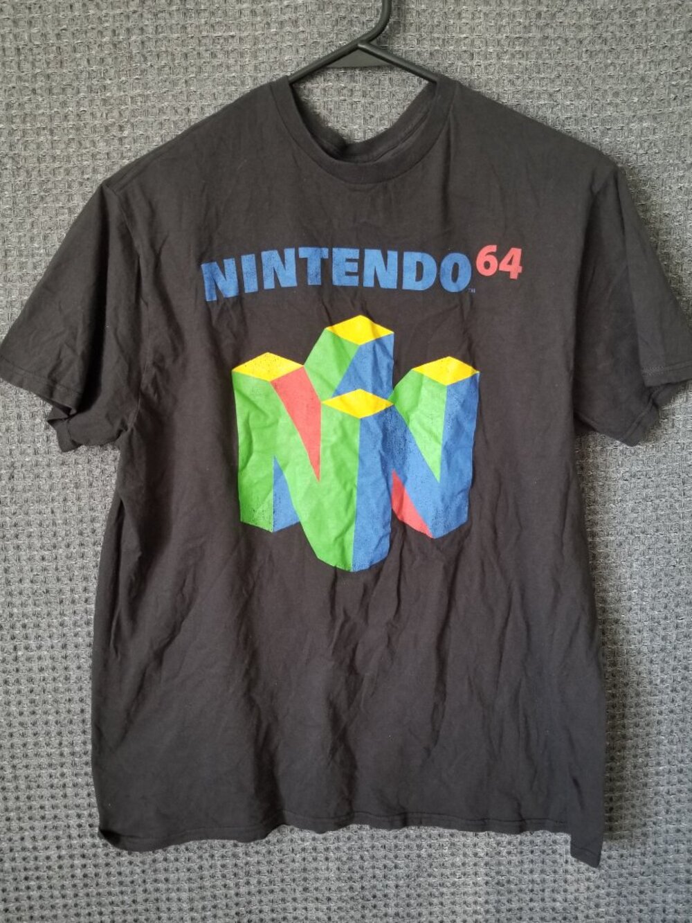 Nintendo 64 Black Cotton T Shirt Large